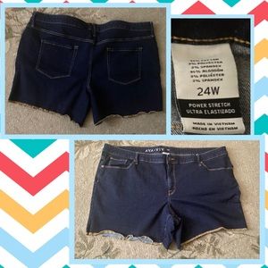 Ava & Viv 24W denim blue jean shorts